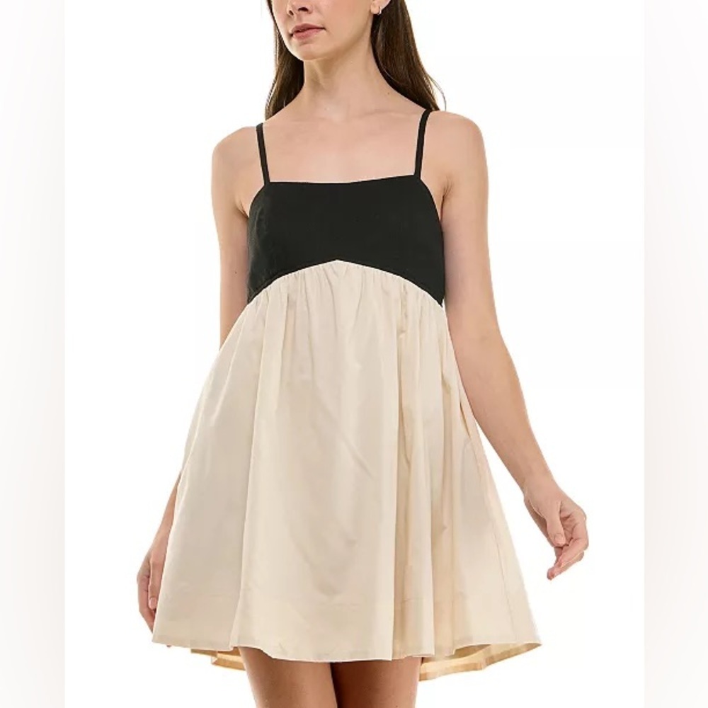 ROW A (G3) Juniors' Emma Colorblocked Babydoll Dress NWT SIZE M